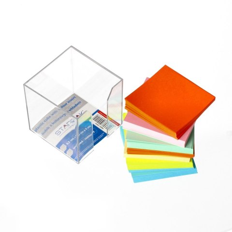 PLASTIC CUBE WITH COLOR NOTES 85X85 MM STARPAK 130534