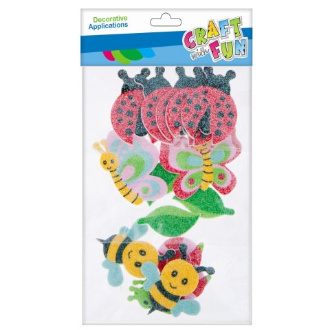 DECORATIVE SELF-ADHESIVE EVA INSECTS GLITTER MIX CRAFT WITH FUN 463733