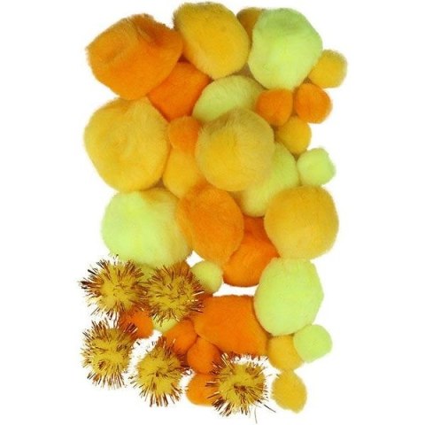 SET OF PUMPONS EYES YELLOW 80 PCS. TITANUM CRAFT-FUN SERIES