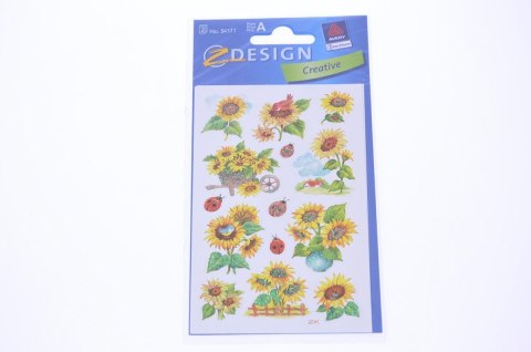 STICKERS 8X16 CM SUNFLOWERS ZWECKFORM 54171