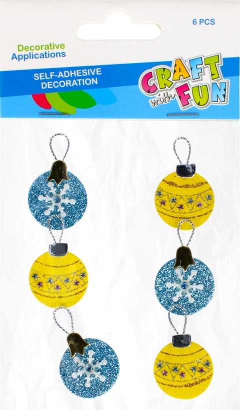 STICKERS CHRISTMAS BAUBLES CRAFT WITH FUN 480412