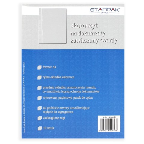 HARD PVC FILE BOOK FOR A4 DOCUMENTS BLUE STARPAK 151421