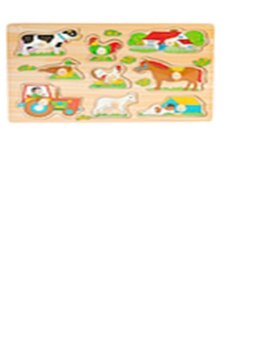 WOODEN FARM Jigsaw Puzzle 9 Pieces. FOL SMILY PLAY SPW83598AN