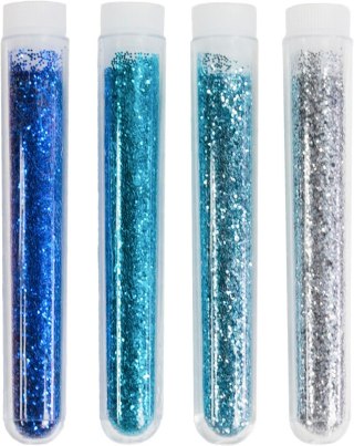 GLITTER IN VIALS 4 COLORS X4G TITANUM CRAFT-FUN SERIES