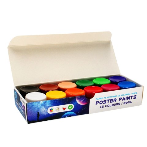 POSTER PAINTS 12 COLORS 20ML SPACE STARPAK 472914