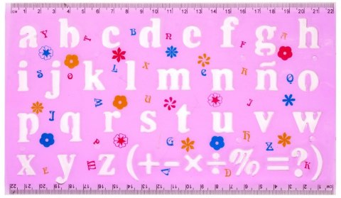 PLASTIC TEMPLATE OF NUMBERS AND LETTERS STARPAK 276076
