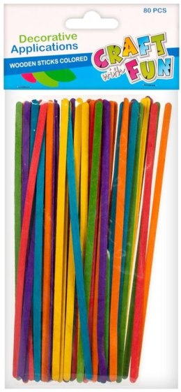 DECORATIVE STICKS WOODEN COLORED CRAFT WITH FUN 291074