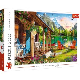 PUZZLE 500 PIECES HOUSE IN THE MOUNTAINS TREFL 37408 TR