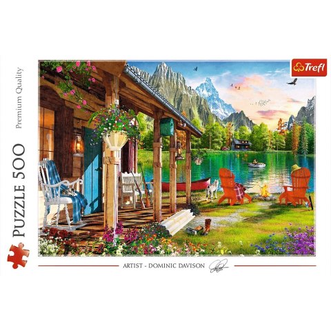 PUZZLE 500 PIECES HOUSE IN THE MOUNTAINS TREFL 37408 TR