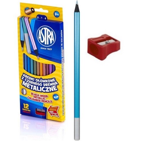 PENCILS 12 COLORS METALLIC ASTRA 312114002