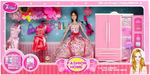 DOLL 29 CM WITH ACCESSORIES WARDROBE MEGA CREATIVE 482627