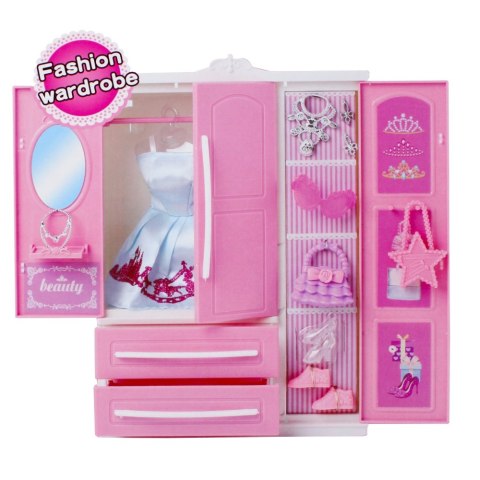 DOLL 29 CM WITH ACCESSORIES WARDROBE MEGA CREATIVE 482627