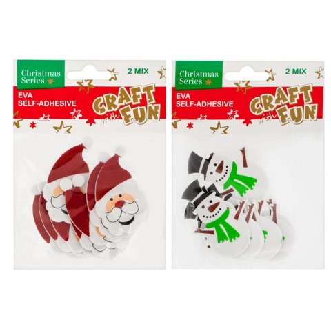 SELF-ADHESIVE FOAM STICKERS CHRISTMAS SNOWMAN/REINDER CRAFT WITH FUN 439581