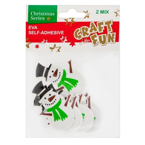 SELF-ADHESIVE FOAM STICKERS CHRISTMAS SNOWMAN/REINDER CRAFT WITH FUN 439581