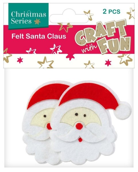 DECORATION KNIVES CHRISTMAS FELT SANTA 2 PCS. CRAFT WITH FUN 383942