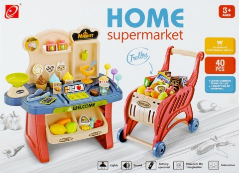 SUPERMARKET TROLLEY WITH ACCESSORIES MEGA CREATIVE 482744