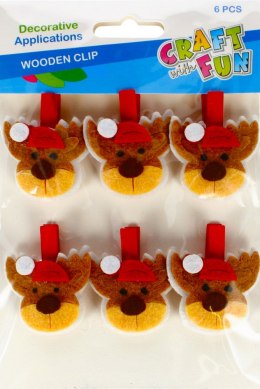WOODEN CLIP CHRISTMAS REINDEER CRAFT WITH FUN 481021