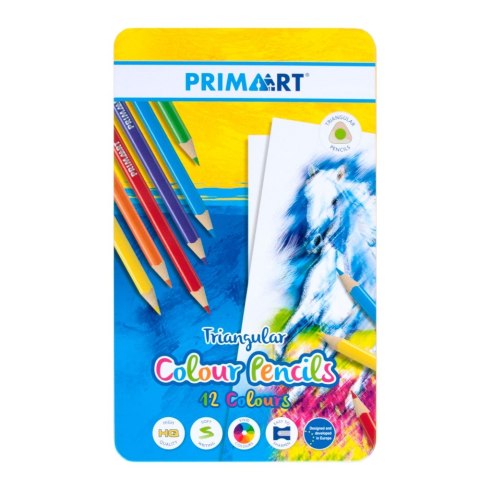 PENCILS 12 COLORS TRIANGULAR PRIMA ART 447729