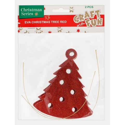 DECORATIVE FOAM BN EVA CHRISTMAS TREE RED CRAFT WITH FUN PENDANT 438610