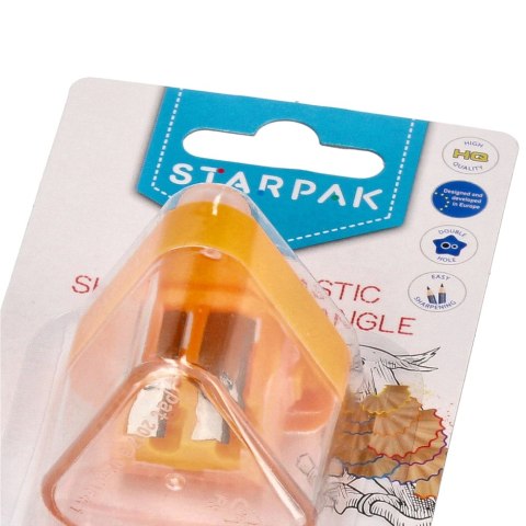 Sharpener 2 BLADES TRIANGULAR ORANGE B/C STARPAK 470997