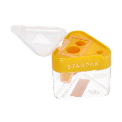 Sharpener 2 BLADES TRIANGULAR ORANGE B/C STARPAK 470997