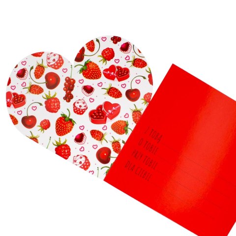 CHARGE TICKET 15X15 CM WITH VALENTINE'S DAY ENVELOPE 25 PCS. POL-MAK LKS WAL