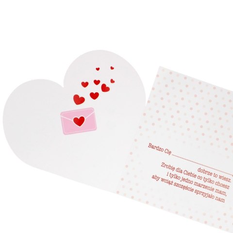 CHARGE TICKET 15X15 CM WITH VALENTINE'S DAY ENVELOPE 25 PCS. POL-MAK LKS WAL