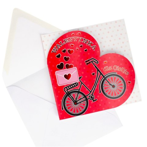 CHARGE TICKET 15X15 CM WITH VALENTINE'S DAY ENVELOPE 25 PCS. POL-MAK LKS WAL