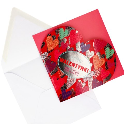 CHARGE TICKET 15X15 CM WITH VALENTINE'S DAY ENVELOPE 25 PCS. POL-MAK LKS WAL