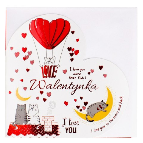 CHARGE TICKET 15X15 CM WITH VALENTINE'S DAY ENVELOPE 25 PCS. POL-MAK LKS WAL