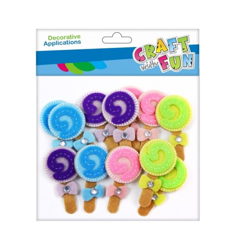 DECORATIVE SELF-ADHESIVE FELT LOllipop MIX COLOR CRAFT WITH FUN 463737