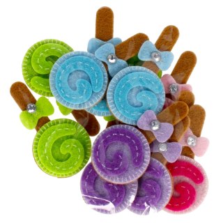 DECORATIVE SELF-ADHESIVE FELT LOllipop MIX COLOR CRAFT WITH FUN 463737