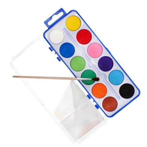 WATER COLOR PAINTS 12 COLORS WITH A BRUSH STARPAK 447760