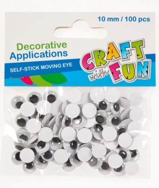 DECORATIVE EMBELLISHMENTS SELF-ADHESIVE EYES 10 MM CRAFT WITH FUN 290497