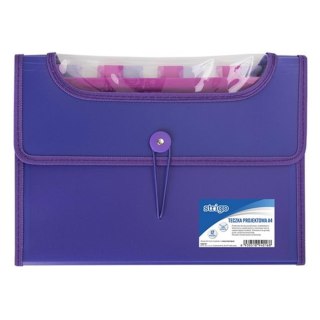 FILE WITH ERASER A4 25 MM 12 COMPARTMENTS PURPLE STRIGO SF035