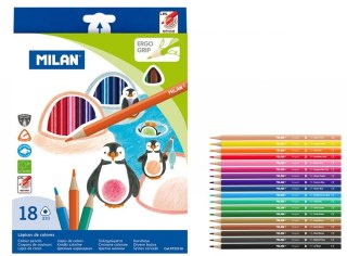 MILAN 231 TRIANGULAR PENCILS, 18 COLORS IN A BOX