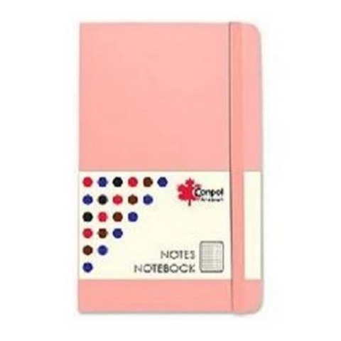 NOTEBOOK WITH ERASER A5 96 SHEETS GRID HARD COVER MIX OF COLORS CANPOL NA5-96K