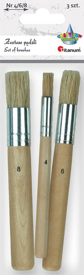 BRISTLE BRUSHES FOR TAP NO. 4/6/8 3 PCS. TITANUM CRAFT-FUN SERIES