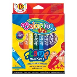 DOUBLE-SIDED PEN STAMPS 10 COLORS COLORINO 36092