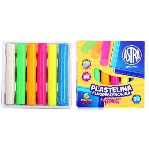 PLASTICIN 6 COLORS FLUO ASTRA 83811906