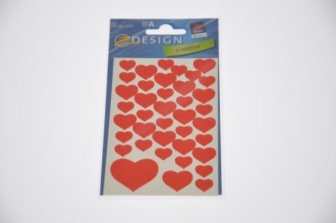 STICKERS 8X16CM HEARTS ZWECKFORM 4371