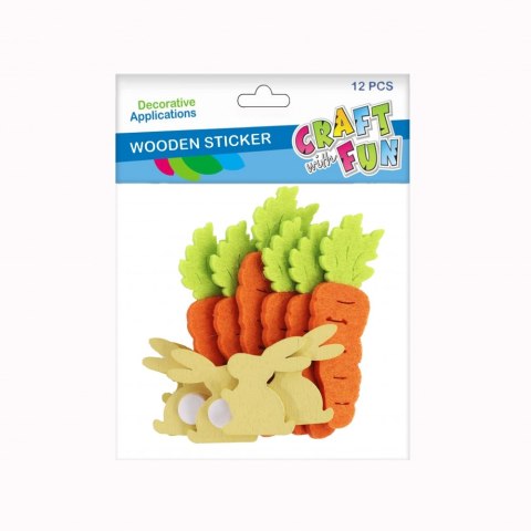 DECORATIVE WOODEN AND FELT RABBIT / CARROT CRAFT WITH FUN 471397