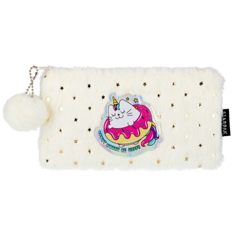 PEN CASE PLUSH POUCH CRISTAL CATCORN STARPAK 490756