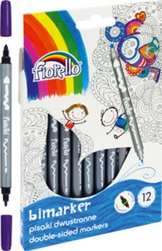 DOUBLE-SIDED PENS 12 COLORS FIORELLO BIMARKER GR-F816 WB