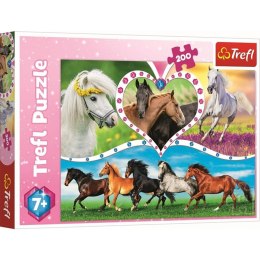 PUZZLE 200 PIECES BEAUTIFUL HORSES TREFL 13248 TR