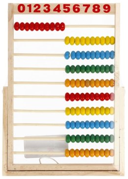 Wooden abacus with a base