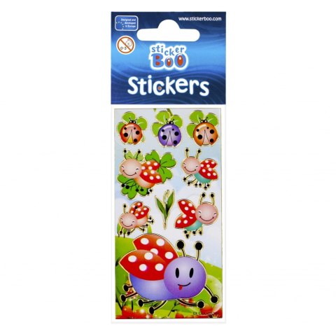 STICKER 6X18 CM SILVER LADYBUGS STICKER BOO 101531