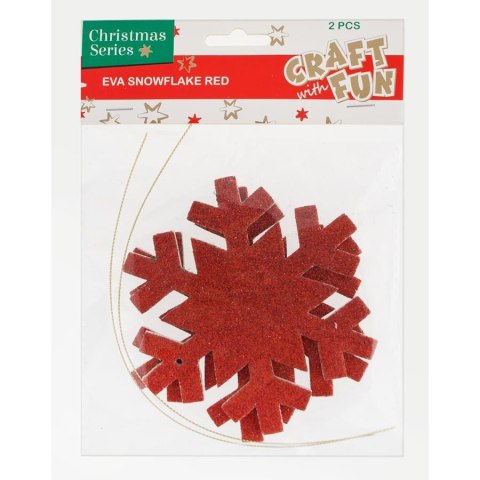 DECORATIVE FOAM BN EVA SNOWFLAKE RED CRAFT WITH FUN PENDANT 438599