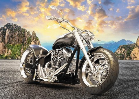 PUZZLE 500 PIECES BLACK MOTORCYCLE TREFL 37384 TR