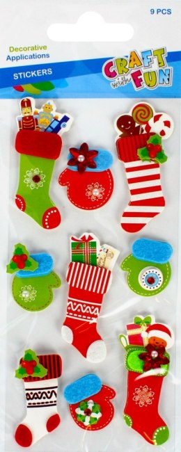 STICKERS CHRISTMAS MIX CRAFT WITH FUN 480414
